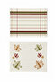 Hazel |   Leaf and Plaid Patterned 2-Piece American Service Set, 35 X 45 cm - 5