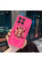 Redmi K90 Compatible Pink Red Silicone Lion King and Butterfly Pattern Case Shockproof Camera Protection - 3
