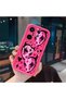 Vivo X200 Fe Compatible Pink Red Silicone Heart Mask Pattern Case Shockproof Camera Protection - 3