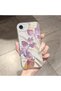 iPhone 16E/17E Compatible Transparent Silicone Case Purple Iris Flower Pattern Camera Protected Anti-Shock Phone Case - 2