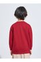 Boys Red Chest Embroidery Oversized Sweatshirt - 5