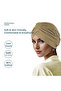 Beige Pleated Head Wrap Turban - 3