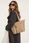 Women's Mink Quilted Stitched Waterproof Fluffy Fabric Large Size Shopper Bag Parma - 2