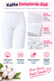 Girls' Above-Knee Leggings 95% Cotton 5% Elastane Flexible Comfortable Black 7-12 Years - 5