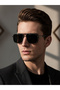 Men Grey Square Sunglasses