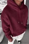 Men's Claret Red Hooded Sweatshirt
