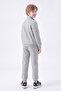 Boy's 3 Thread Plain Basic Zippered Stand Collar Double Pocket Tracksuit Set - 4