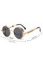Gold Round Frame Sunglasses - 6