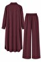 Long Shirt |   Wide Leg Pants Set - 2