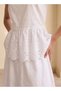 Youth Regular Fit Cotton Peplum Top with Schiffli Embroidery - 3