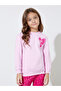 Girls Pink Heart Print Oversized Sweatshirt and Leggings Set - 2