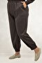 67075 Plus Size Skirt and Piece Detailed Modal Pants Set - Brown - 5