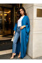 Teal Textured Abaya - 5