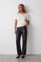 Women's Ecru Polo Collar Buttoned Knitwear Blouse Alc-X15771 - 3