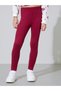 Girls Off White All Over Print Hoodie Dress and Burgundy Solid Leggings Set - 4