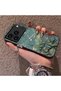 iPhone 17 Pro Max Compatible Retro Oil Painting Apricot Blossom Pattern Case, Full Lens Protection - 2