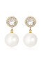 Faux Pearl Dangle Earrings - 4