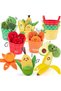 Baby Sensory Montessori Toys,16-Piece Fruit and Vegetable Color Sorting Set,Plush Educational Toys for 6-12 Months