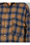 Multi-Color Checked Longline Oversized Shirt with Pocket Details - 4