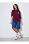 Purple Graphic Print Contrast Trims Oversized T-Shirt - 2