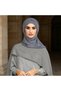 قبعة حجاب رمادية مطوية