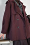 Women's Alerli Leather Belted Lined Short Trench Coat Plum - 6