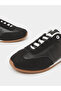 Black Lace-Up Retro Sneakers - 3