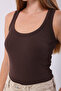 Women's Terry Fabric U-Neck Strappy Basic T-Shirt