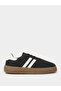 Black Classic Court Sneakers with White Stripes