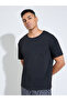 Black Solid Pocket Detail T-Shirt and Striped Straight Leg Pants Pyjama Set - 2