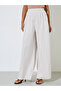 Beige Solid Long Sleeves Shirt and Wide Leg Trousers Set - 4