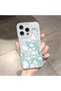 iPhone 16 Pro Compatible Transparent Silicone Case with Floral Cute Rabbit Pattern, Camera Protected, Anti-Shock - 2