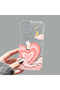 iPhone 12 Compatible Transparent Silicone Case Starry Sky Cute Bear Pattern Camera Protected Anti-Shock