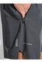 Grey Solid Side Slit Regular Fit Running Shorts with Zipper Pocket - 3