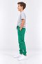 Boy's Green Jogger Sweatpants with Lace-Up Elastic Waist and Elastic Cuffs for Daily Wear - 2