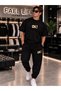 New Season Trend Unisex T-Shirt and Sweatpants Set with Arrow Print - 2