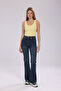Women's Terry Fabric U-Neck Strappy Basic T-Shirt - 2