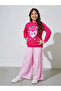 Girl Pink Front and Back Print Oversized Sweatshirt - 2