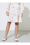 Girls Cream All Over Floral Print Sweatshirt and Skirt Set - 4