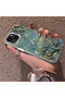 iPhone 15 Compatible Retro Oil Painting Apricot Blossom Pattern Case, Full Lens Protection - 2