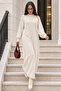 Stone Embellished Knitwear Dress K3071 Ecru