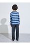 Boys Striped Long Sleeves T-Shirt and Cuffed Pants Pyjama Set - 5