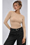 Women's 2-Piece Cream Crew Neck Bodysuit - 2