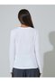 White Slogan Print Long Sleeves Regular Fit T-Shirt - 5