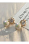 Faux Pearl Dangle Earrings