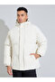 White Solid Hooded Oversized Puffer Jacket - 3