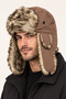 Unisex Pilot Beanie with Headphones, Fur-Lined Winter Hat - 2