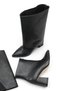 Larissa Diva Women's Pointed Toe Heeled Boots 00127012 Black Skin - 2