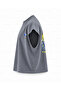 Kettlebell Flow Printed Boxy Oversize Sleeveless Fitness T-Shirt - Anthracite - 3