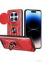 Spt-Gld Newface Redmi Note 14 Pro Plus Case Pars Lens Ringed Silicone (130018) - Red